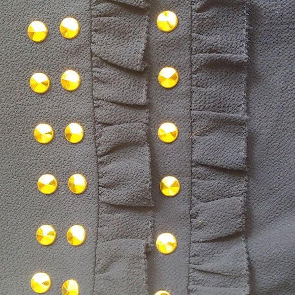 MICHAEL MICHAEL KORS SHIFT DRESS WITH STUDS AND RUFFLES - Picture 4 of 9